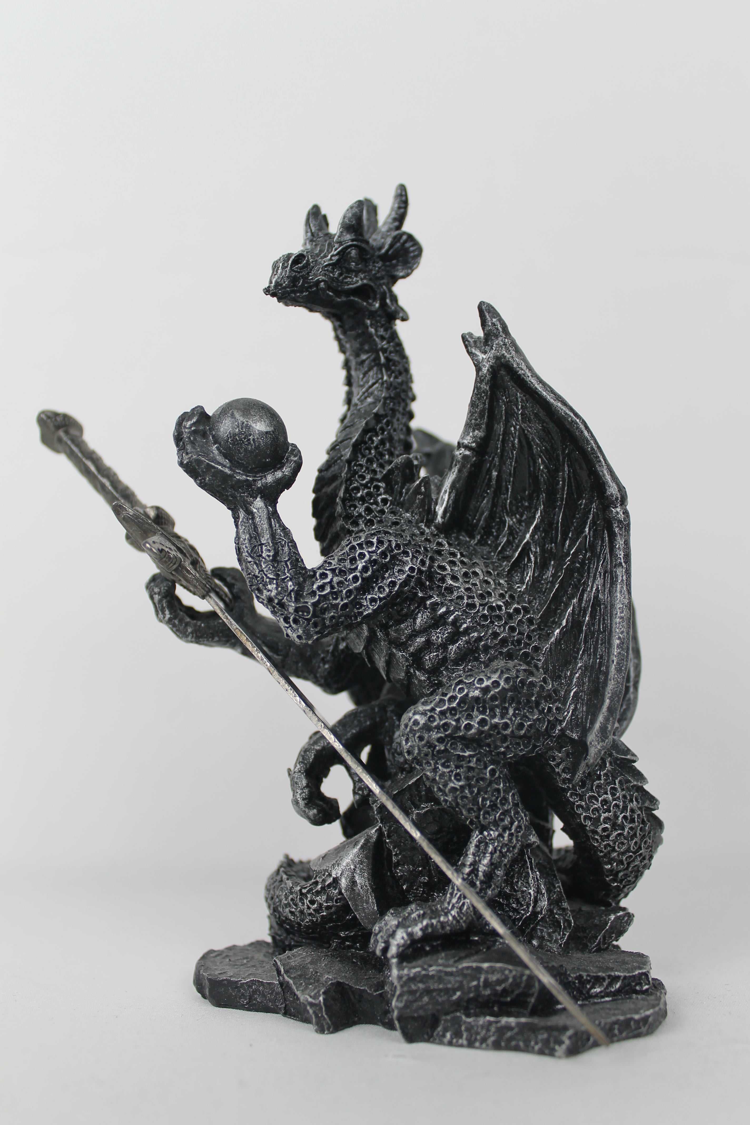 Dragon with sword | Resin figurine with metal letter opener