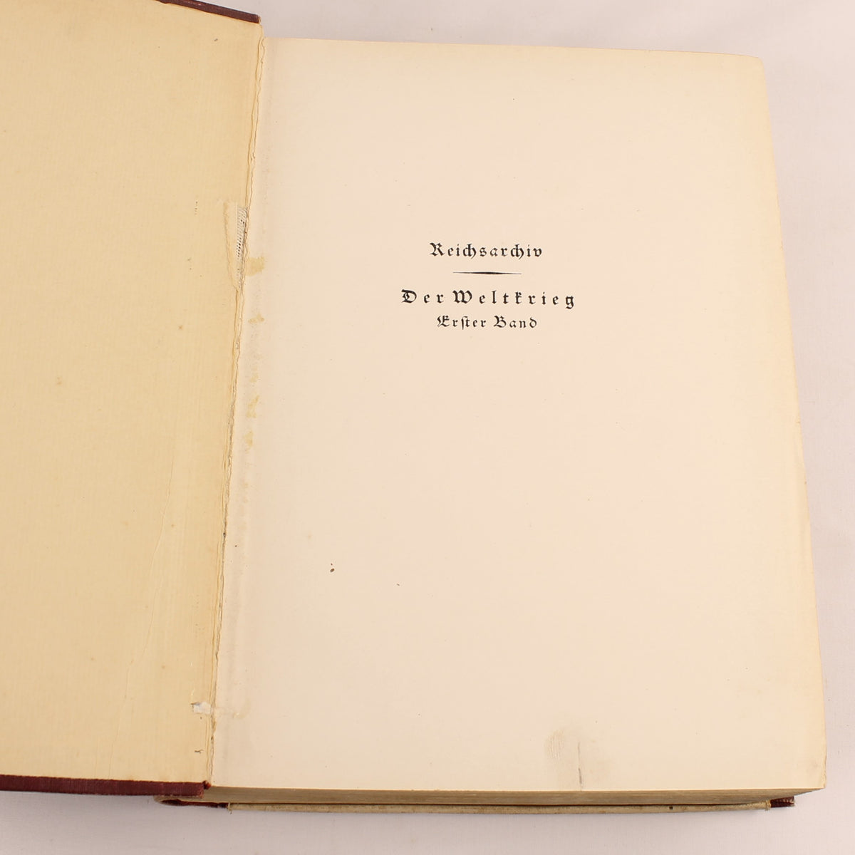 La guerra mondiale 1914-1918 - Reichsarchiv Volume 1 - E. S. Mittler & Sohn, Berlino 1925