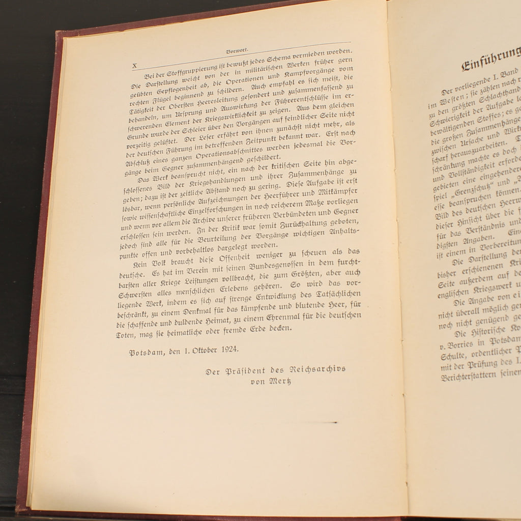 La guerra mondiale 1914-1918 - Reichsarchiv Volume 1 - E. S. Mittler & Sohn, Berlino 1925