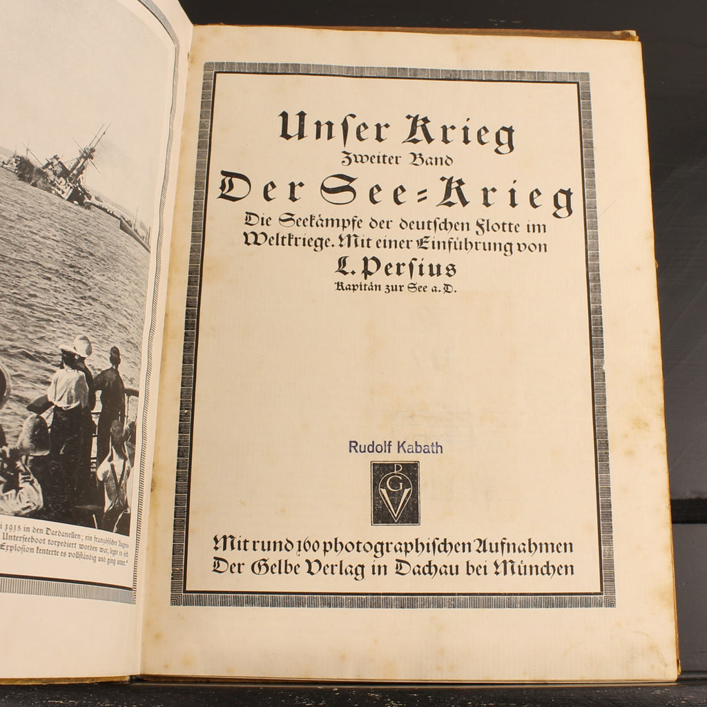 The Naval War | WWI German Navy Book | Der Gelbe Verlag 1915