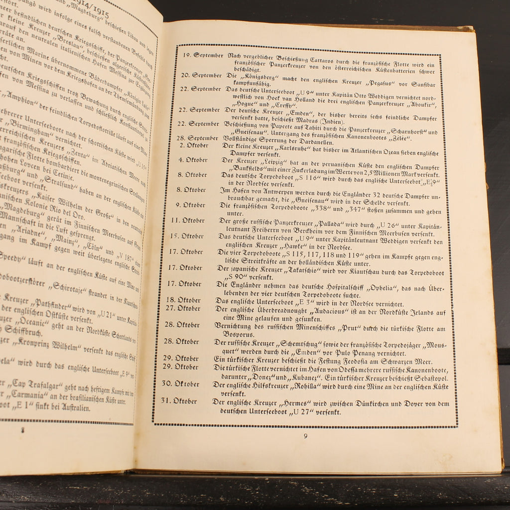 The Naval War | WWI German Navy Book | Der Gelbe Verlag 1915
