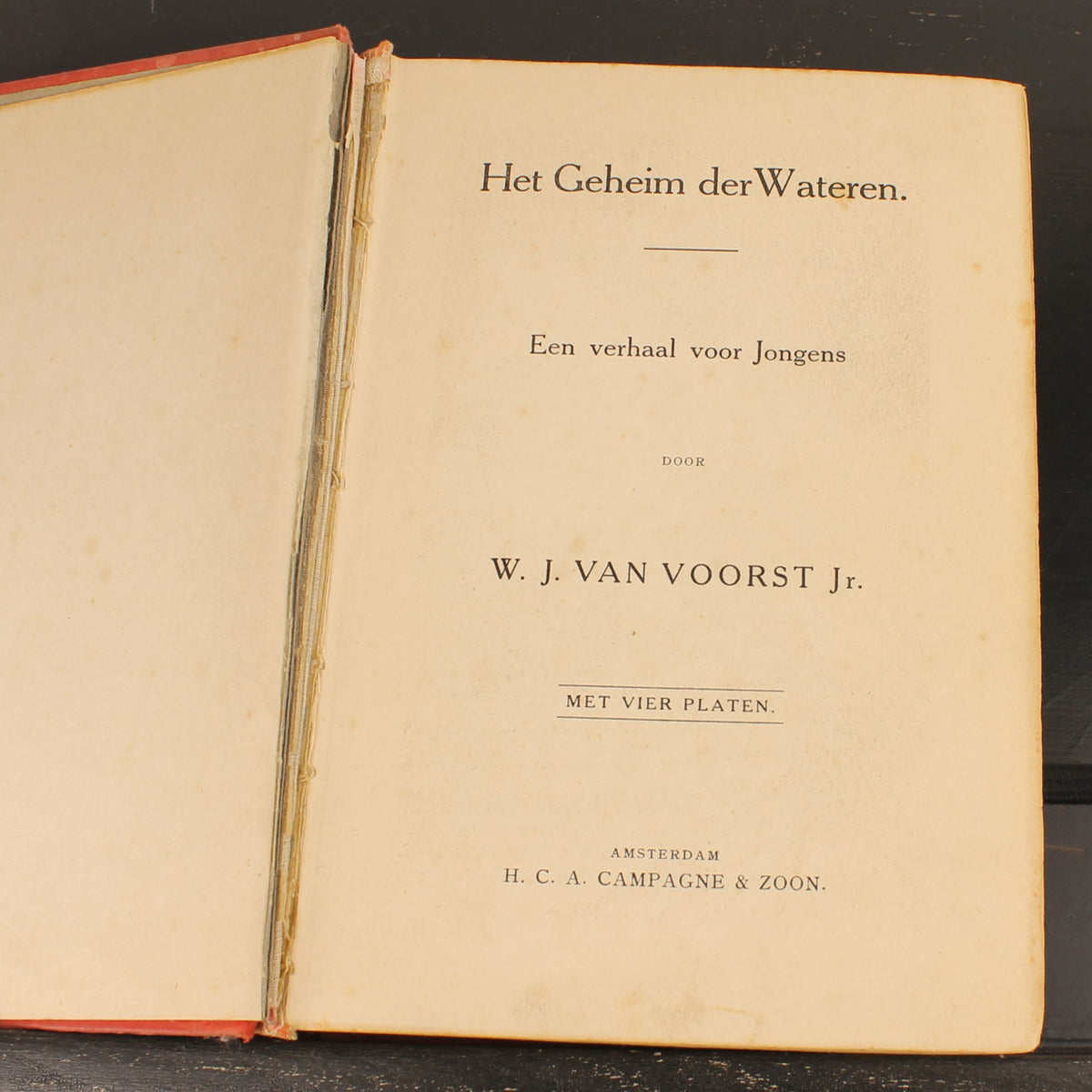 The Secret of the Waters | W.J. van Voorst | Antique Boys' Book 1913