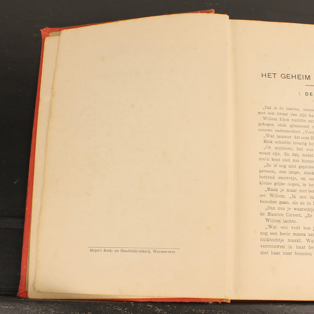 Het Geheim der Wateren | W.J. van Voorst | Antiek Jongensboek 1913