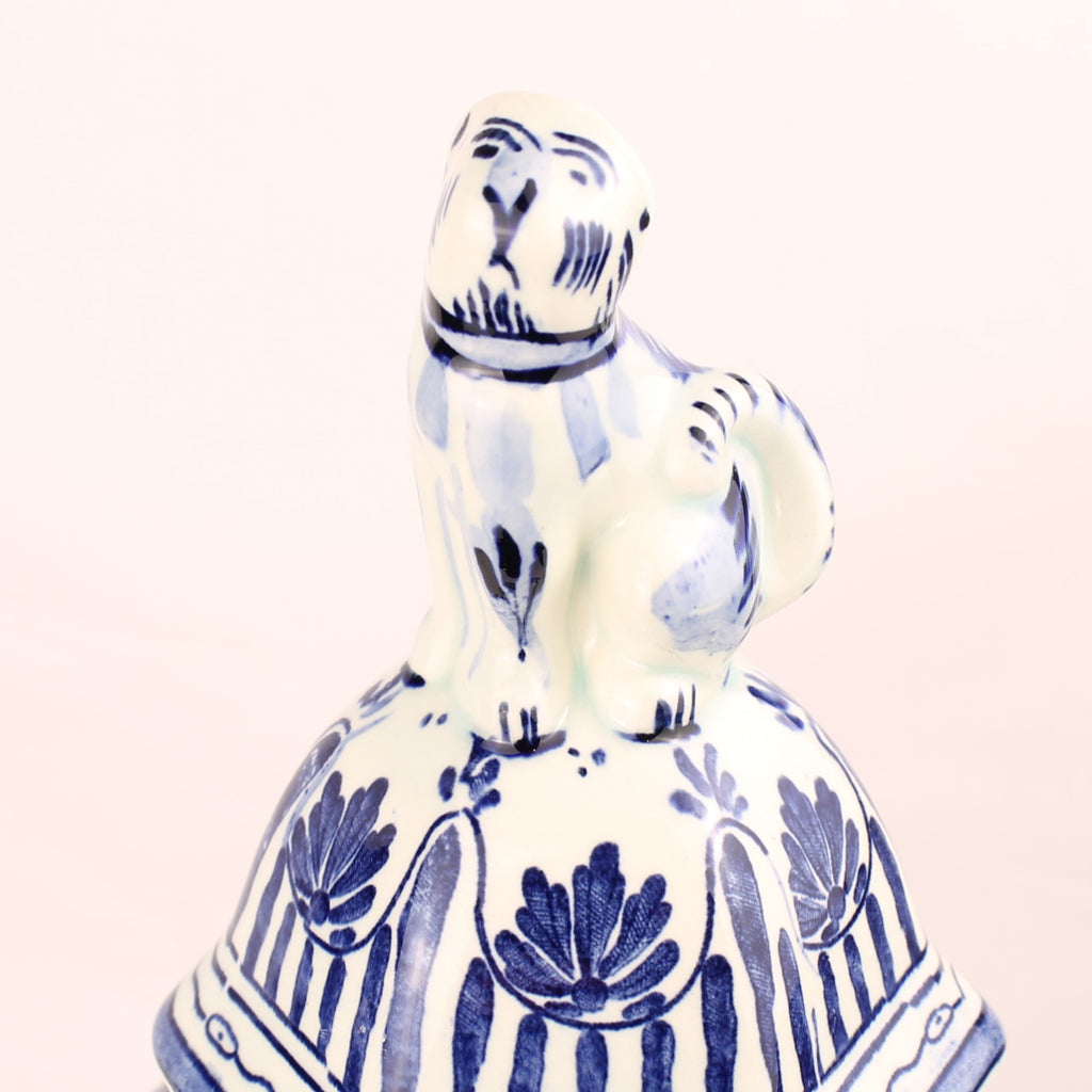 Boch Belgium voor Royal Sphinx Delfts Blauwe Dekselvaas met Leeuw