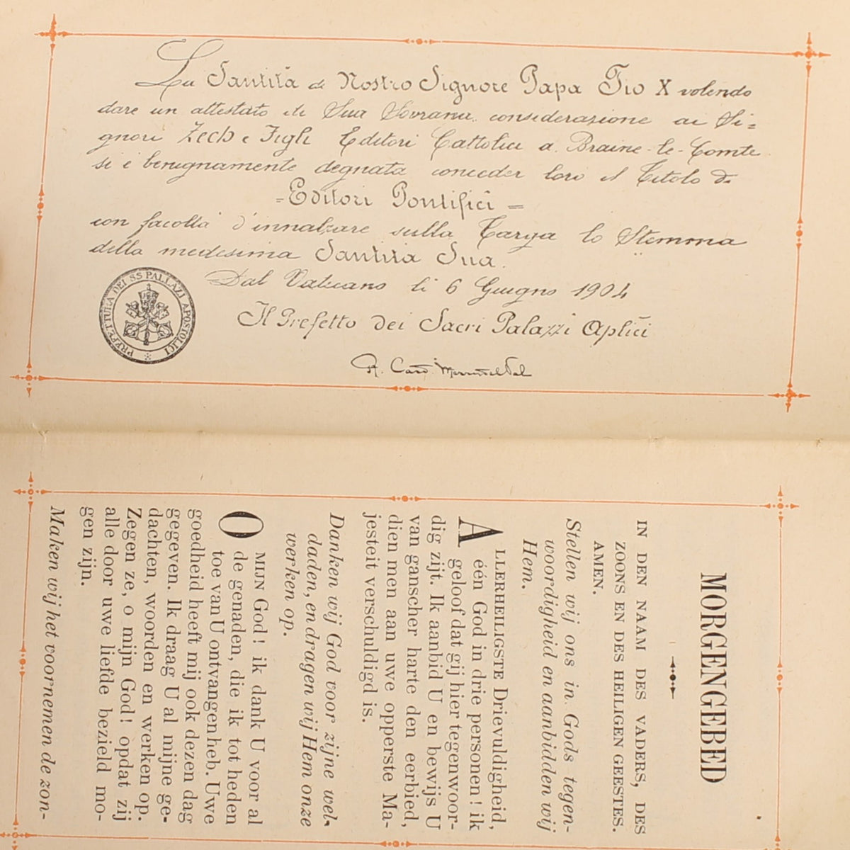 Ave Maria - Prayer book - Braine-le-Comte, Belgium c. 1927