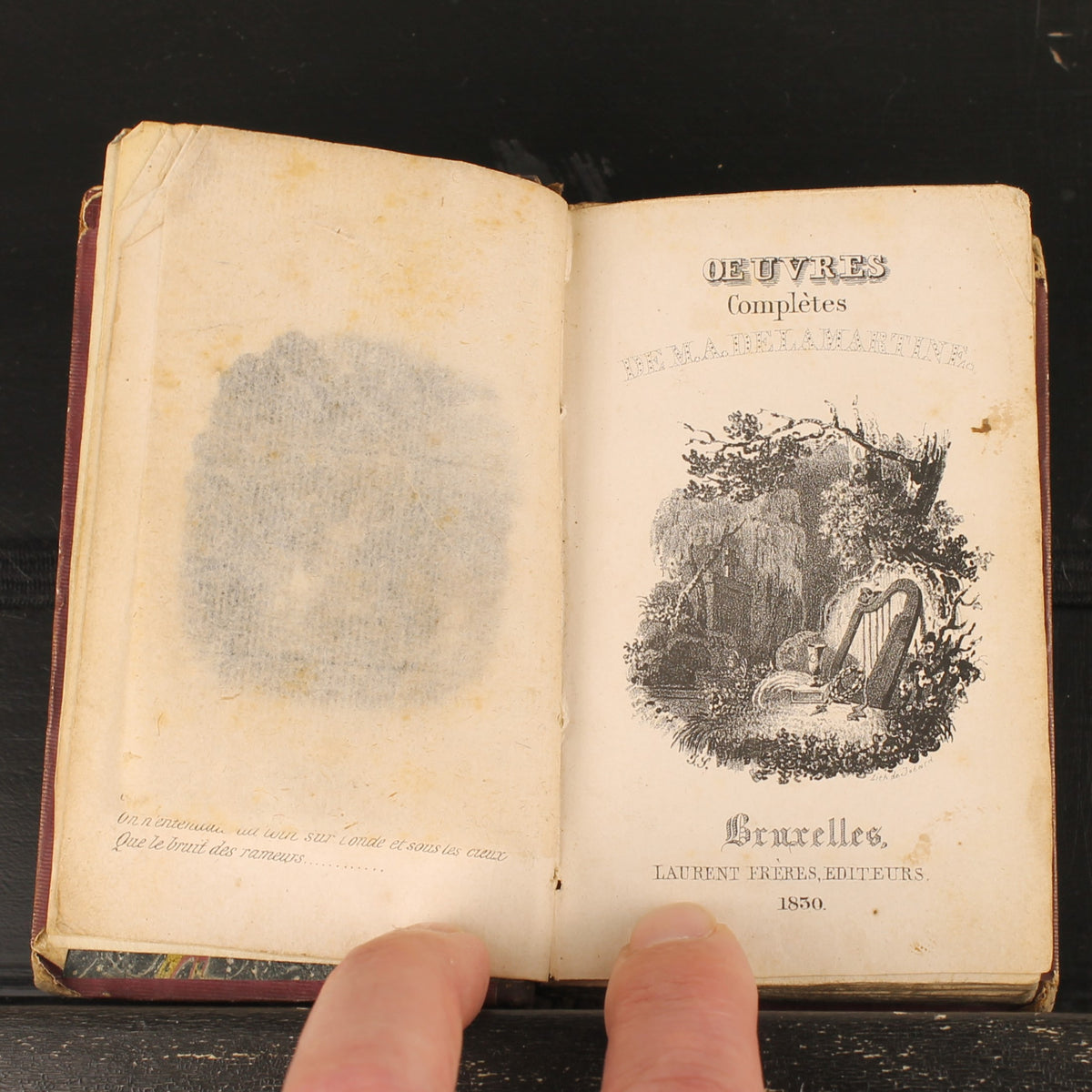Works of Alphonse de Lamartine | Laurent Brothers, Publishers, Brussels 1830 | Jobard Lithographs