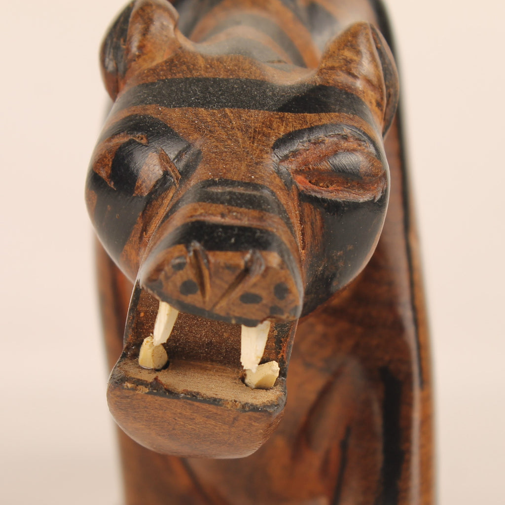 Tigre in legno intagliato a mano | Intaglio asiatico ca. 1960-1990