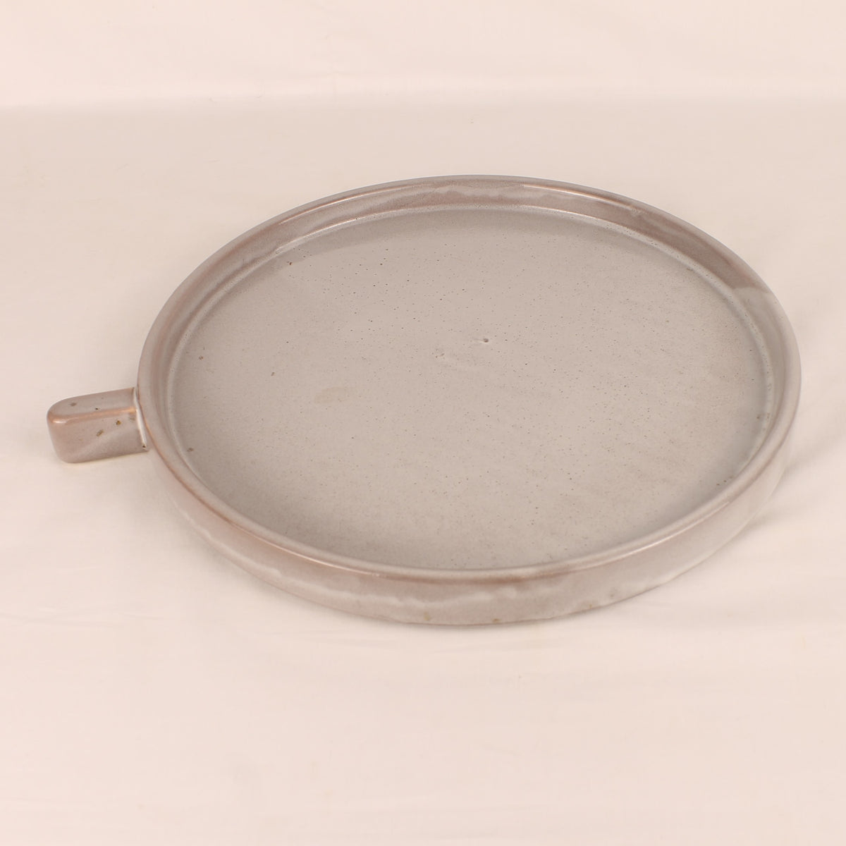 Piatto da portata in ceramica con manico | Gres grigio