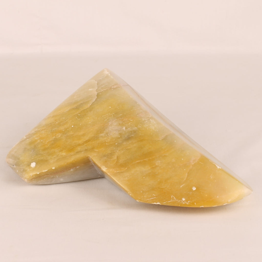 Escultura de Calcita-Ónix amarillo miel | Piedra natural tallada
