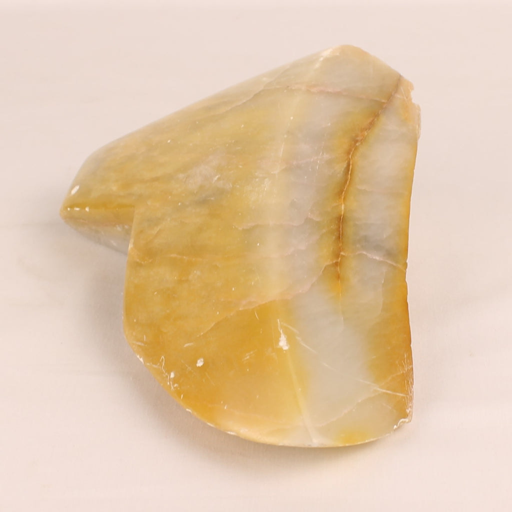 Escultura de Calcita-Ónix amarillo miel | Piedra natural tallada