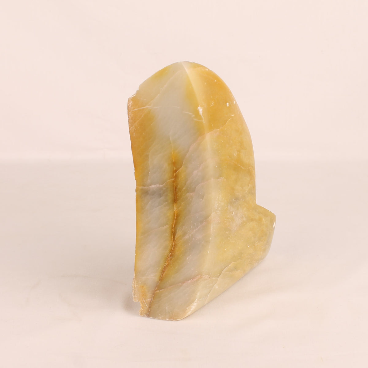 Escultura de Calcita-Ónix amarillo miel | Piedra natural tallada