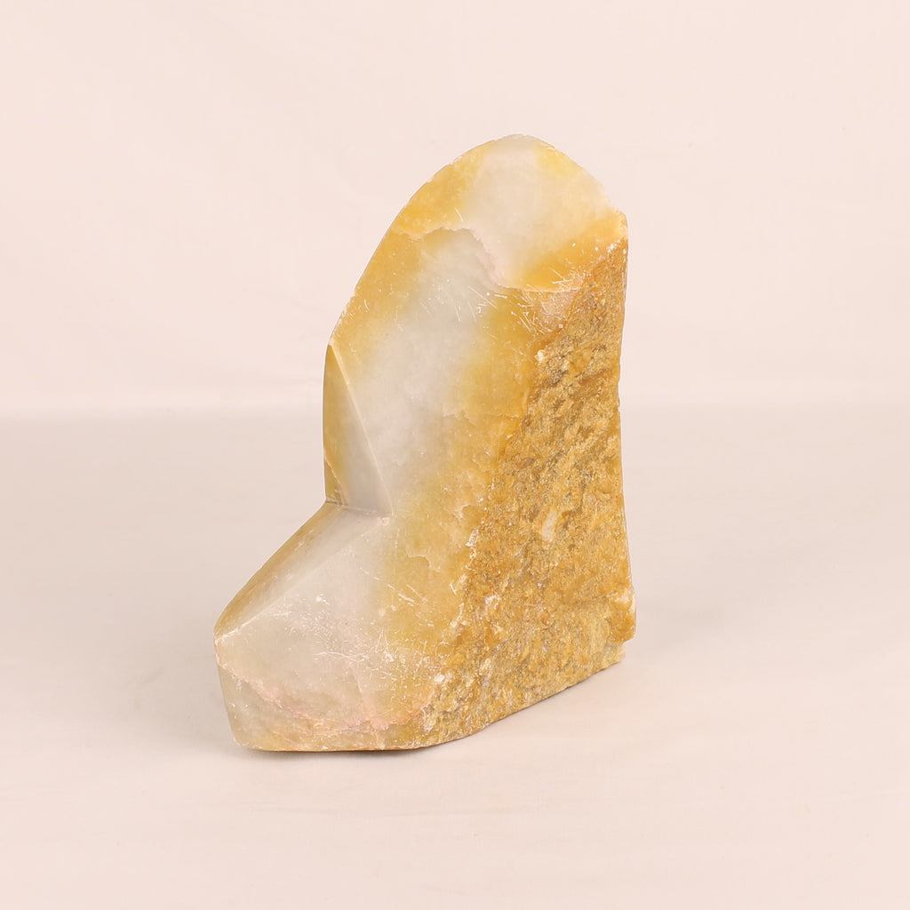 Escultura de Calcita-Ónix amarillo miel | Piedra natural tallada