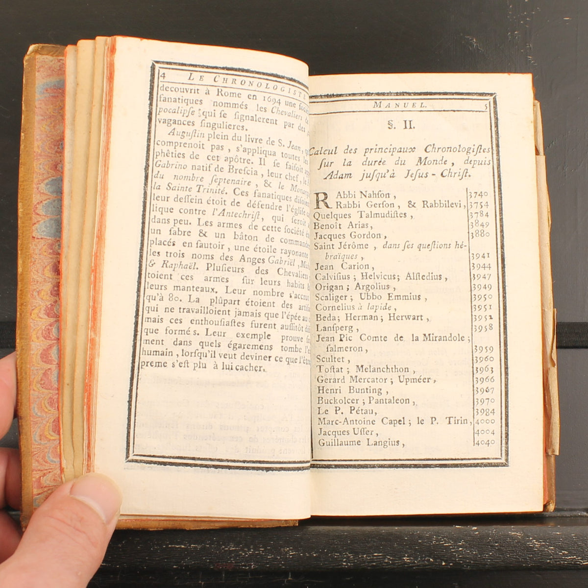 Le Chronologiste Manuel | Libraires Associés - Paris 1766 | Chaudon | Falttabelle