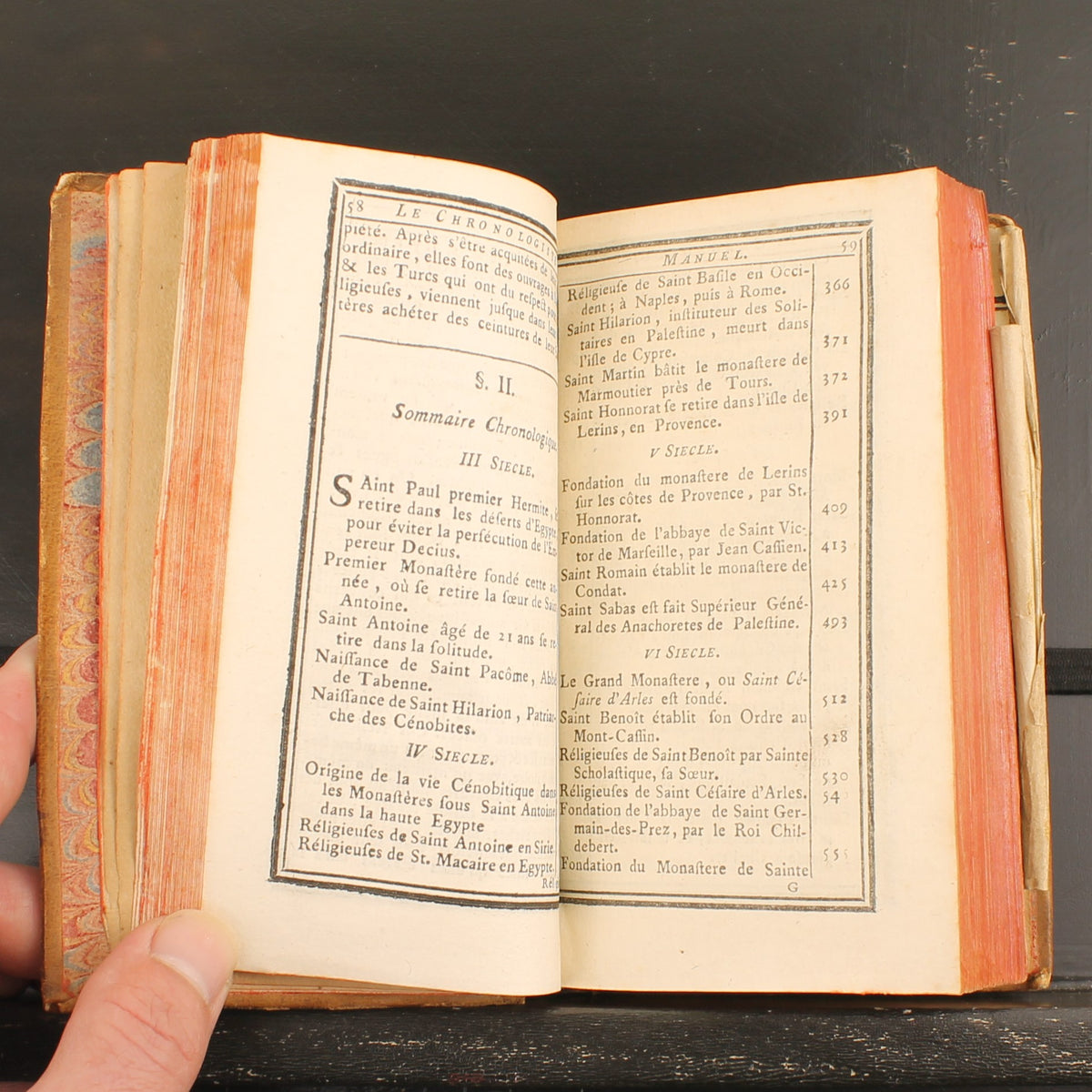 Le Chronologiste Manuel | Libraires Associés - Paris 1766 | Chaudon | Falttabelle
