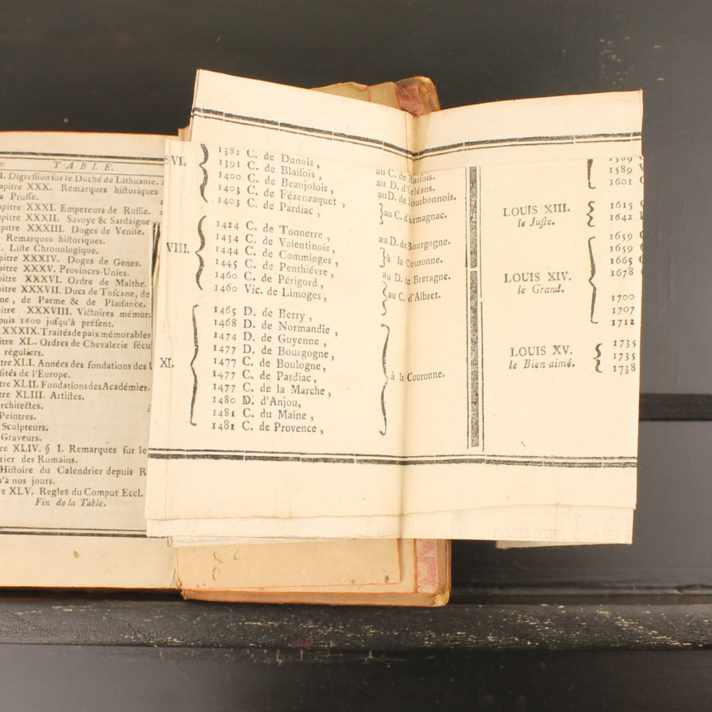 Le Chronologiste Manuel | Libraires Associés - Paris 1766 | Chaudon | Falttabelle
