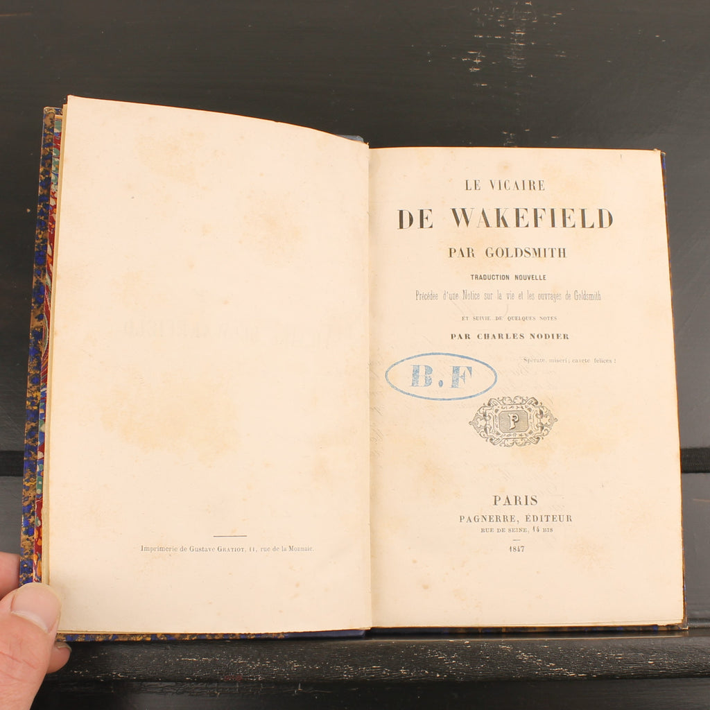 Der Landpfarrer von Wakefield von Oliver Goldsmith - Charles Nodier - Pagnerre, Verleger Paris 1847