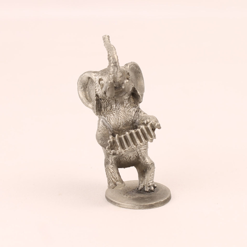 Artil Utrecht Tinnen Olifant met Accordeon | 92% Tin | ca. 1970-1990
