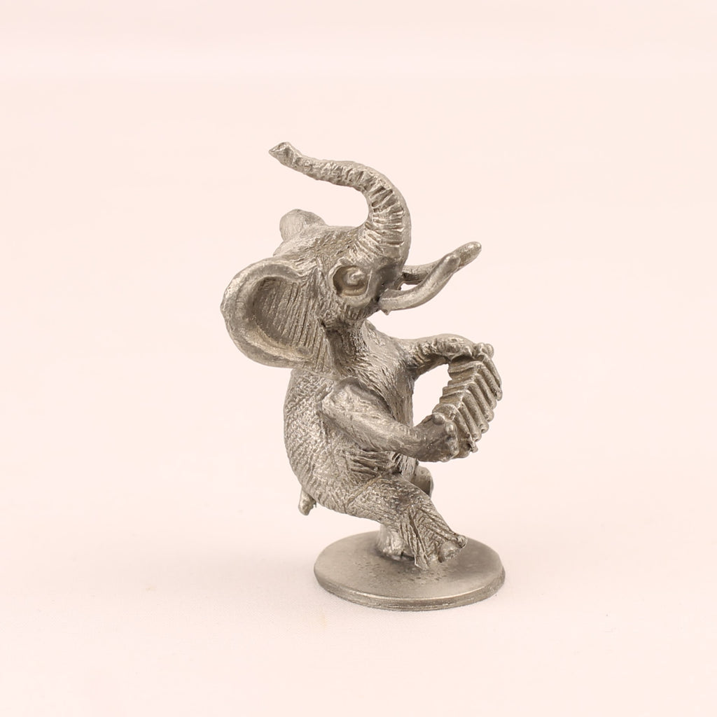 Artil Utrecht Tinnen Olifant met Accordeon | 92% Tin | ca. 1970-1990