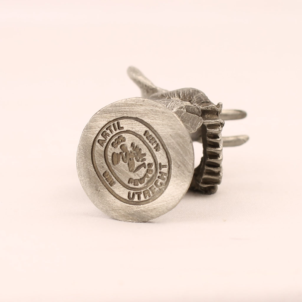 Artil Utrecht Tinnen Olifant met Accordeon | 92% Tin | ca. 1970-1990