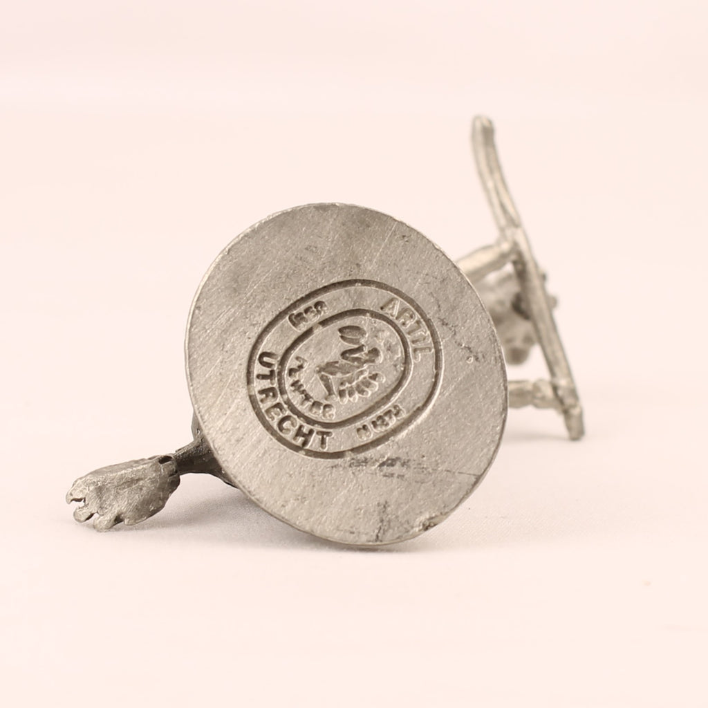 Artil Utrecht Tinnen Dierenorkest | Giraf met Dwarsfluit | 92% Tin | ca. 1970-1990