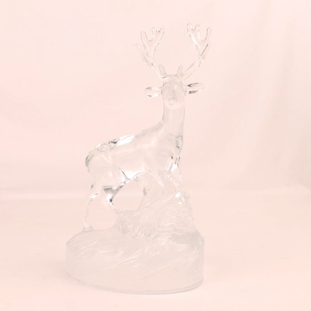 Figura de ciervo de cristal | Cristal transparente | 20 cm