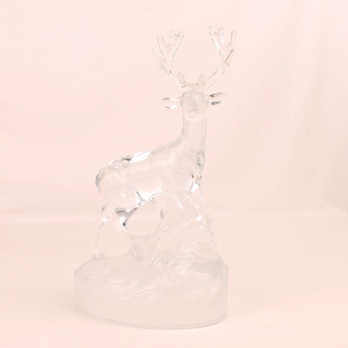 Figura de ciervo de cristal | Cristal transparente | 20 cm