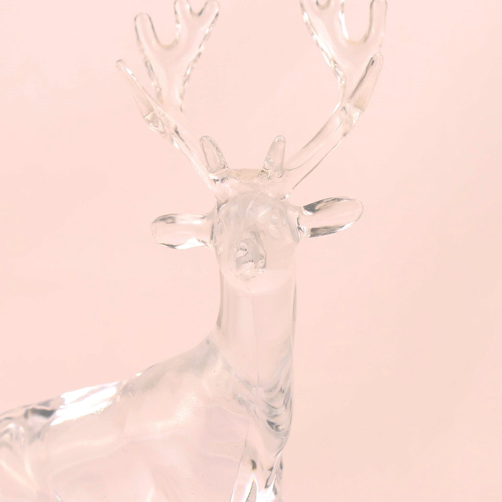 Figura de ciervo de cristal | Cristal transparente | 20 cm