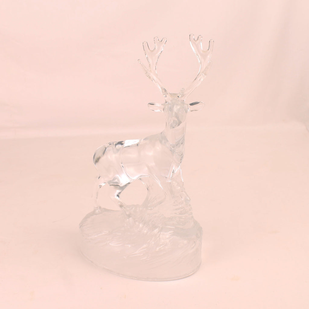 Figura de ciervo de cristal | Cristal transparente | 20 cm