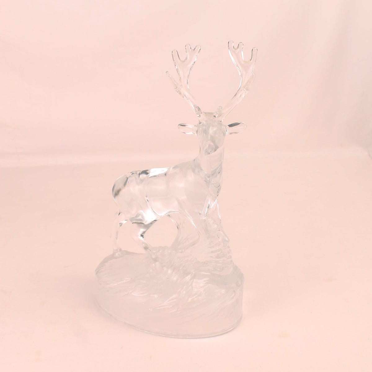 Figura de ciervo de cristal | Cristal transparente | 20 cm
