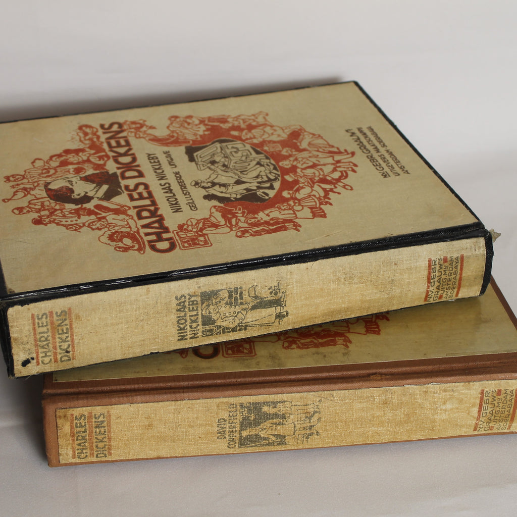 Charles Dickens - David Copperfield & Nikolaas Nickleby - Geïllustreerde Uitgaven - N.V. Gebr. Graauw Amsterdam / Soerabaia – ca. 1930