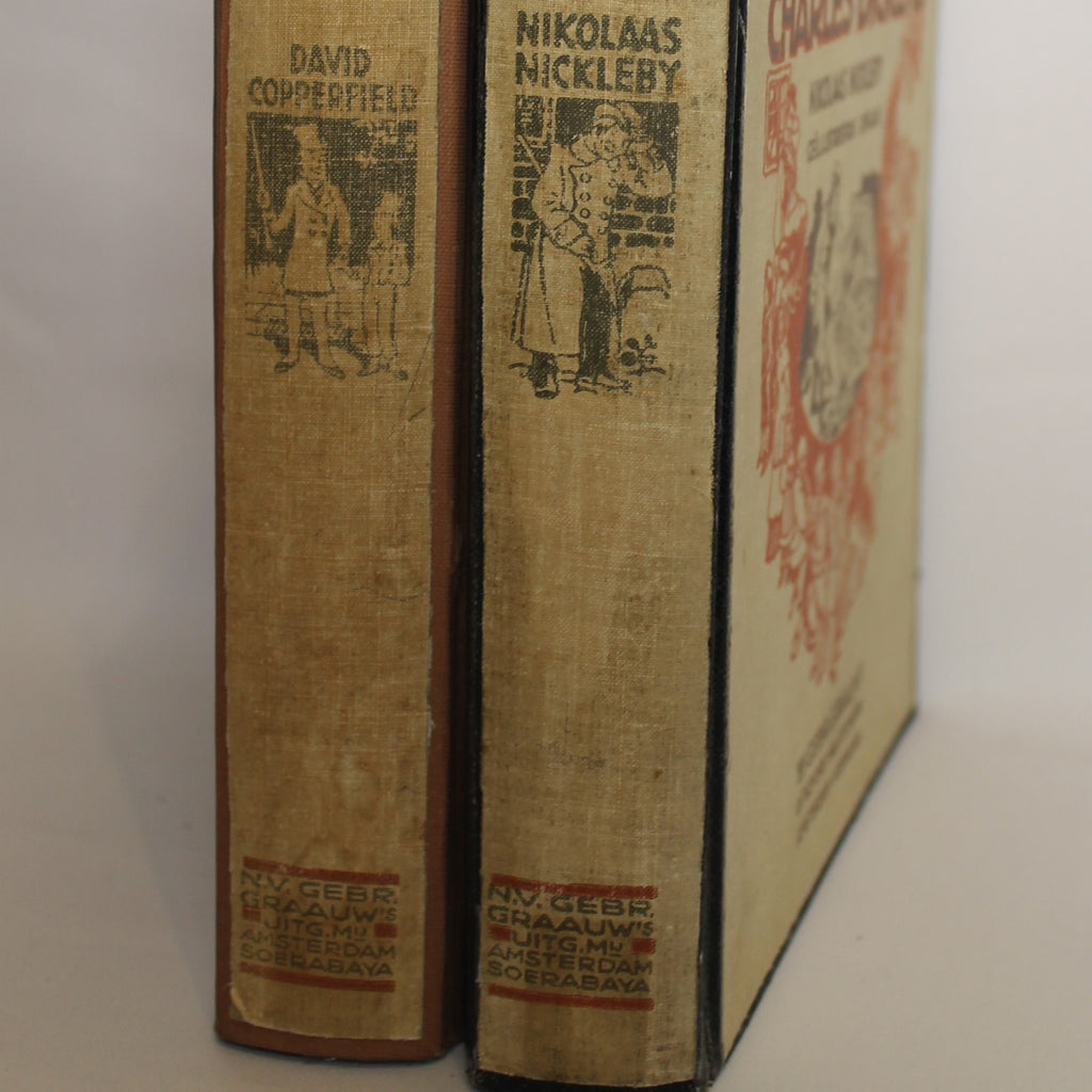 Charles Dickens - David Copperfield & Nikolaas Nickleby - Geïllustreerde Uitgaven - N.V. Gebr. Graauw Amsterdam / Soerabaia – ca. 1930