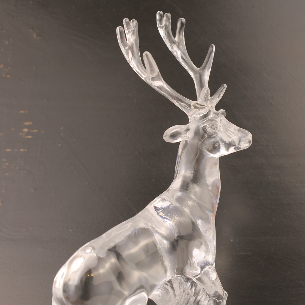 Figura de ciervo de cristal | Cristal transparente | 20 cm