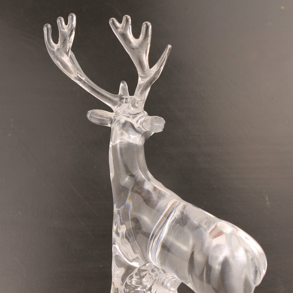 Figura de ciervo de cristal | Cristal transparente | 20 cm