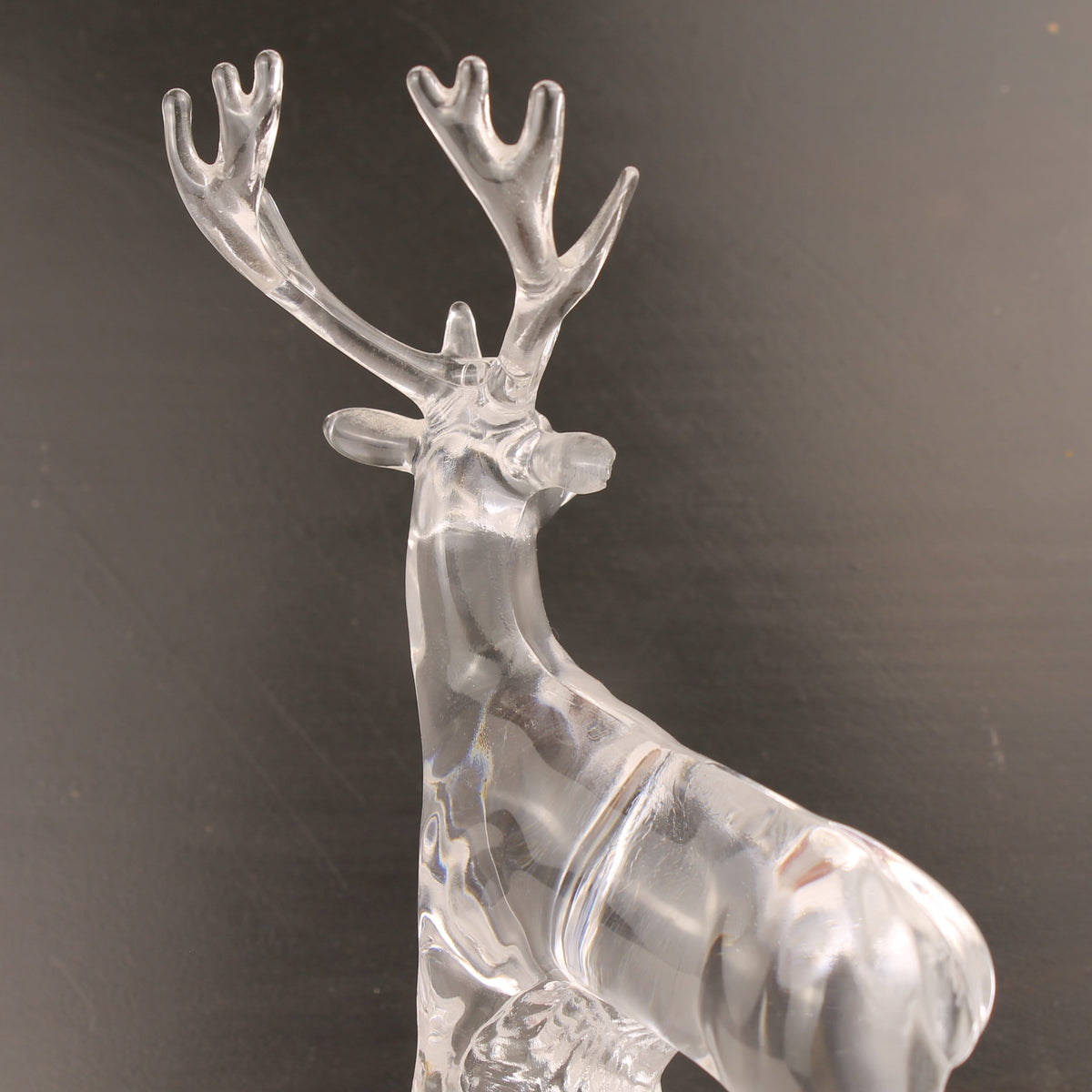 Figura de ciervo de cristal | Cristal transparente | 20 cm