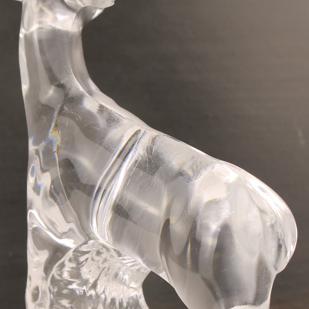 Figura de ciervo de cristal | Cristal transparente | 20 cm