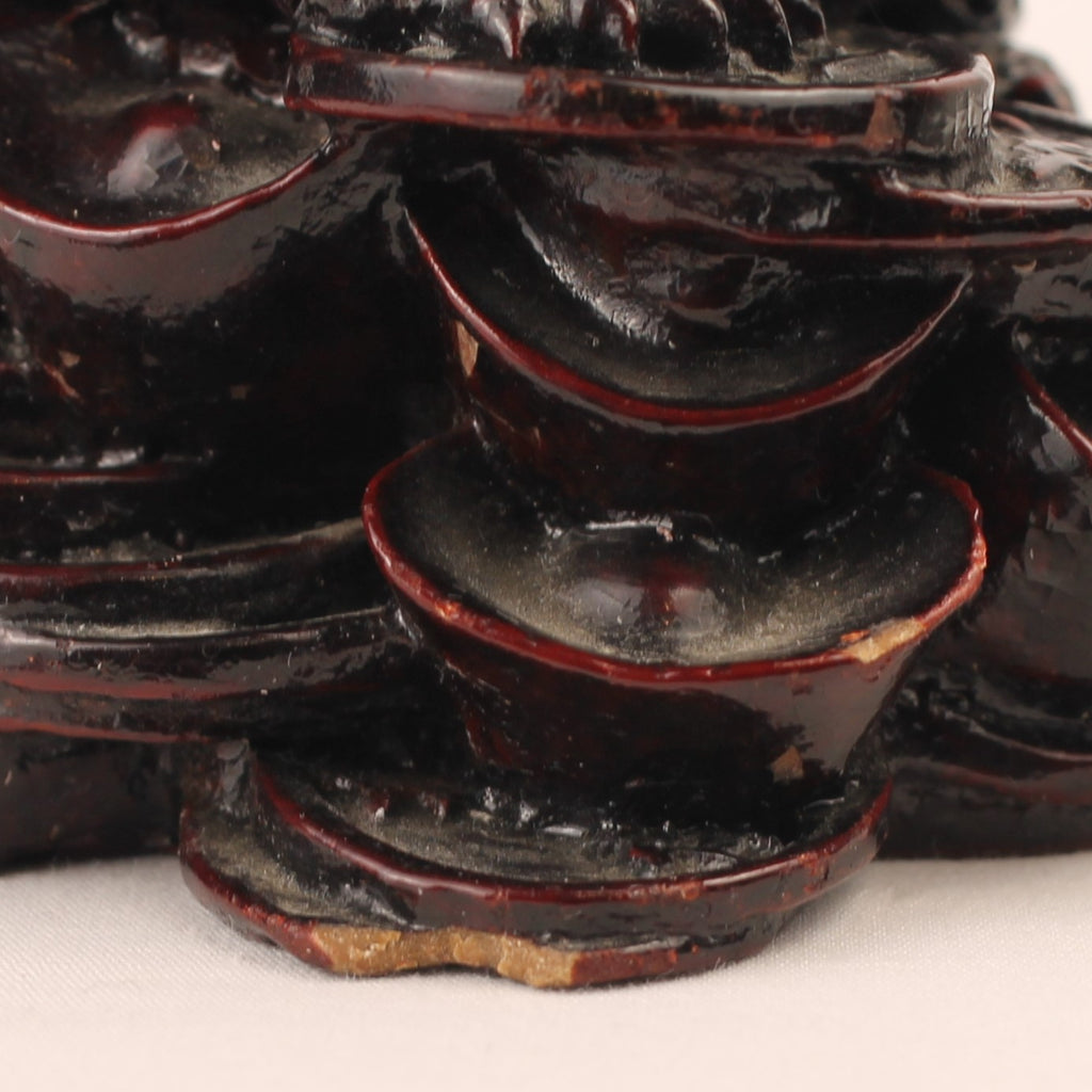 Chinesische Longgui Drachenschildkröten auf Yuanbao | Feng-Shui-Figur | 12 cm