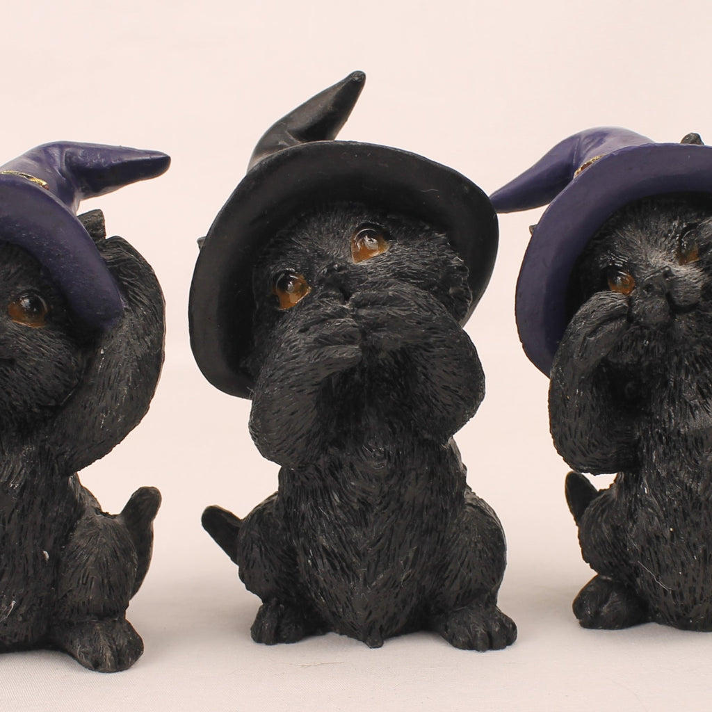 Nemesis Now Three Wise Familiars | Set di 3 gatti delle streghe | 9 cm