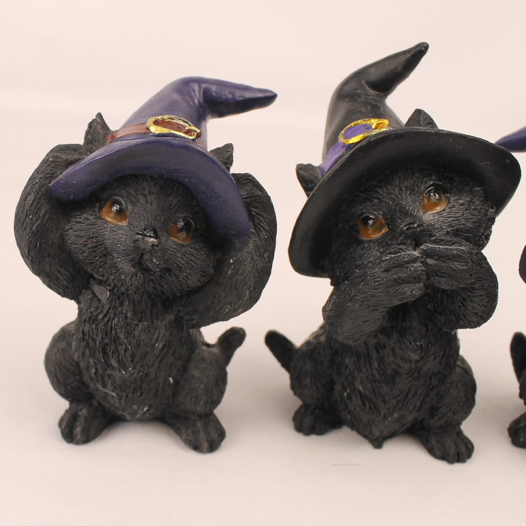 Nemesis Now Three Wise Familiars | Set di 3 gatti delle streghe | 9 cm