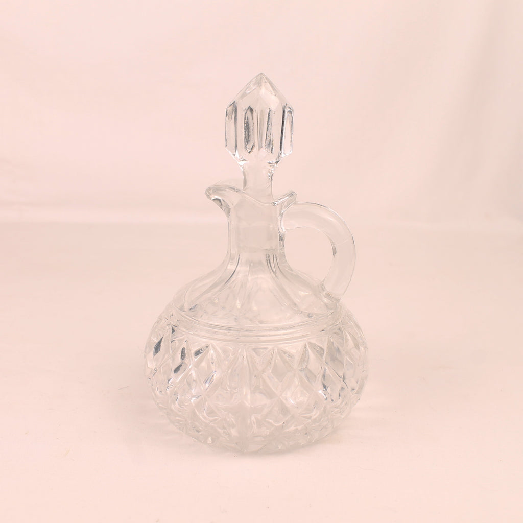 Garrafa de vidrio para aceite o vinagre con tapón | Aprox. 1930-1960