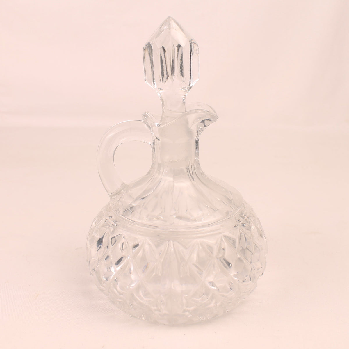 Garrafa de vidro para azeite ou vinagre com tampa | Aprox. 1930-1960