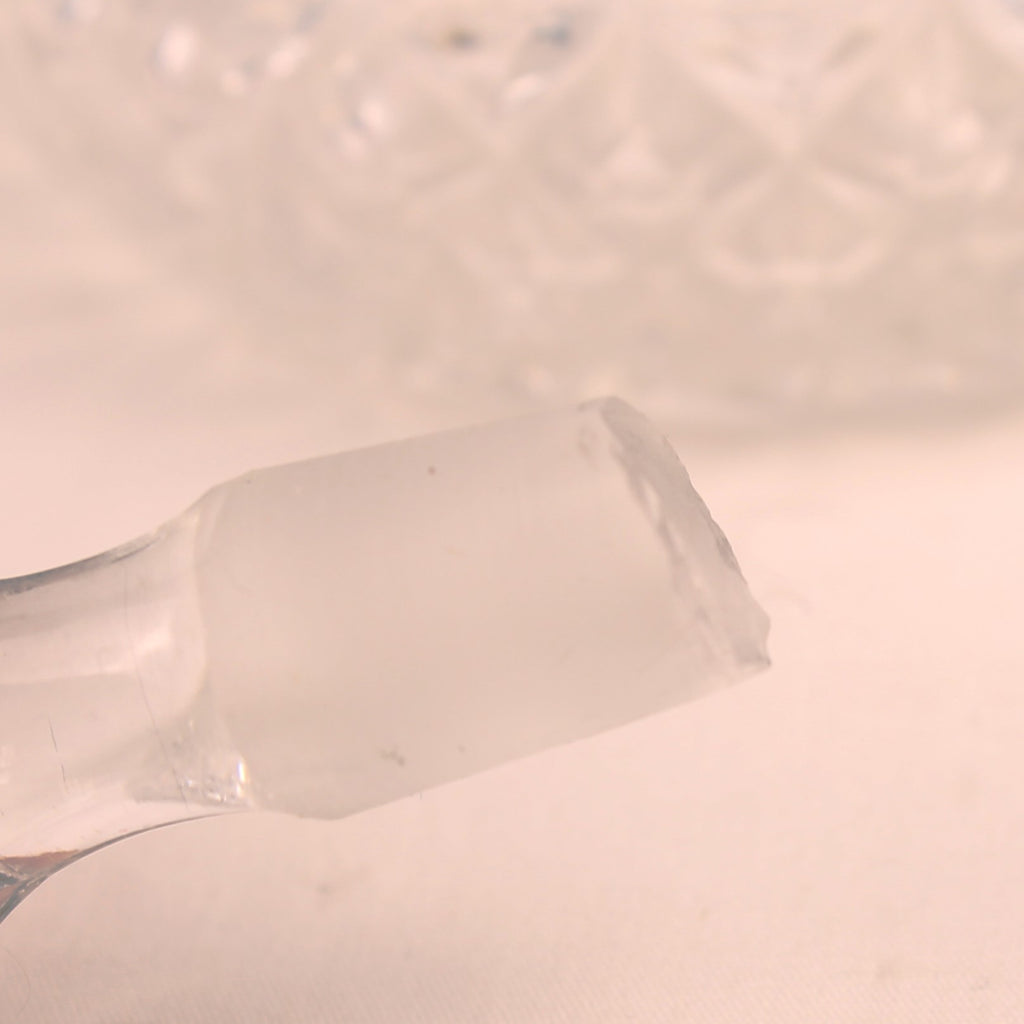 Garrafa de vidrio para aceite o vinagre con tapón | Aprox. 1930-1960