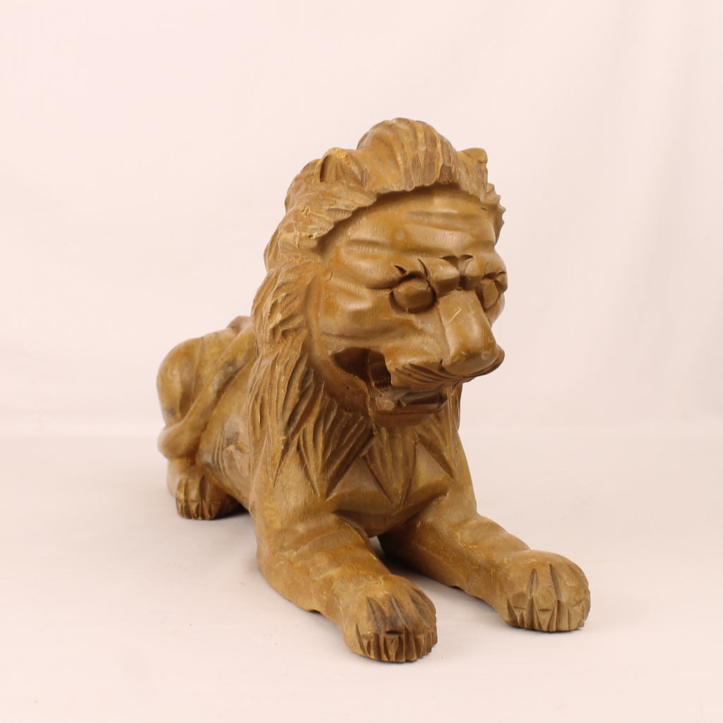 Grote Houten Leeuw | Houtsnijwerk uit Indonesië / Bali | 29 cm