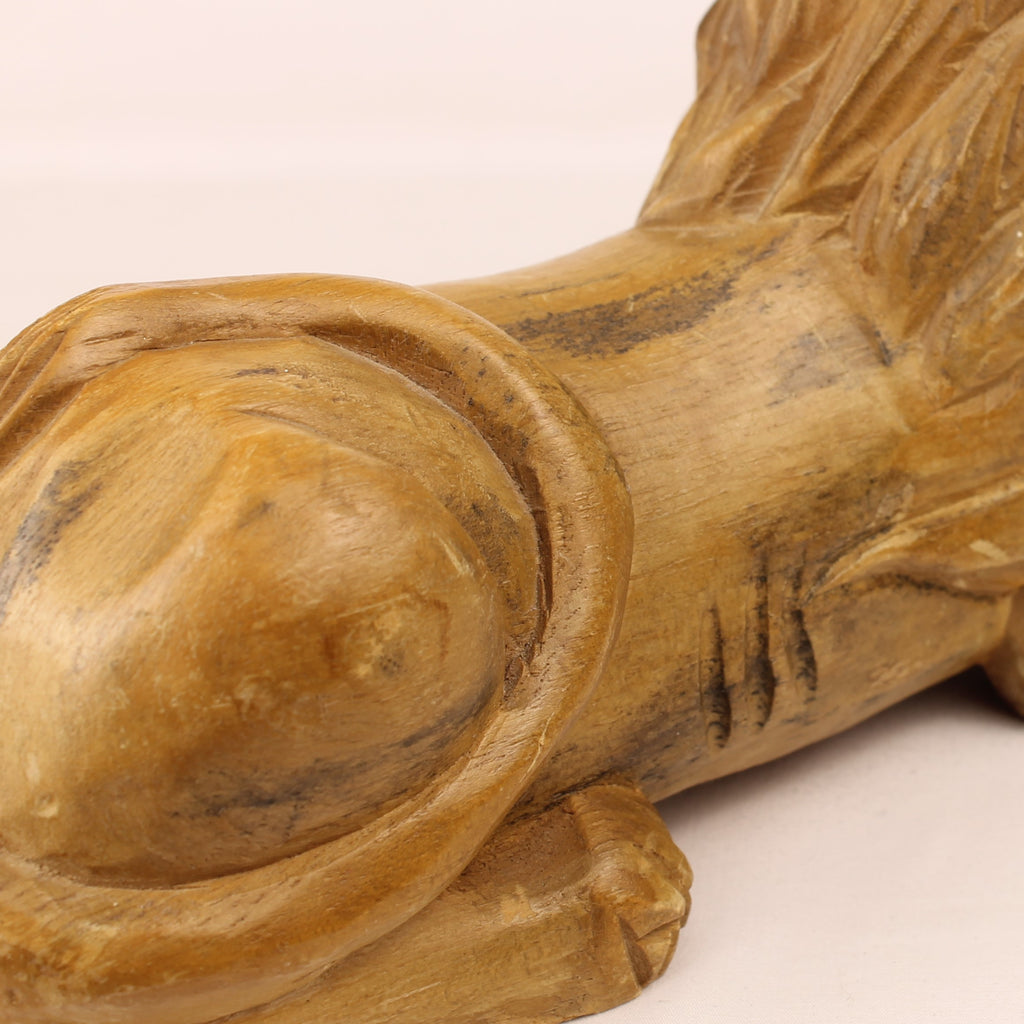 Grote Houten Leeuw | Houtsnijwerk uit Indonesië / Bali | 29 cm