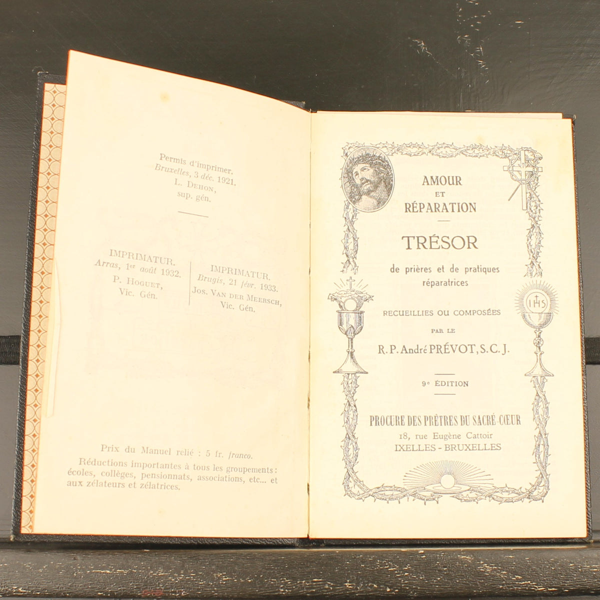 Amor y Reparación - André Prévot - Libro de oraciones francés - Turnhout ca. 1933