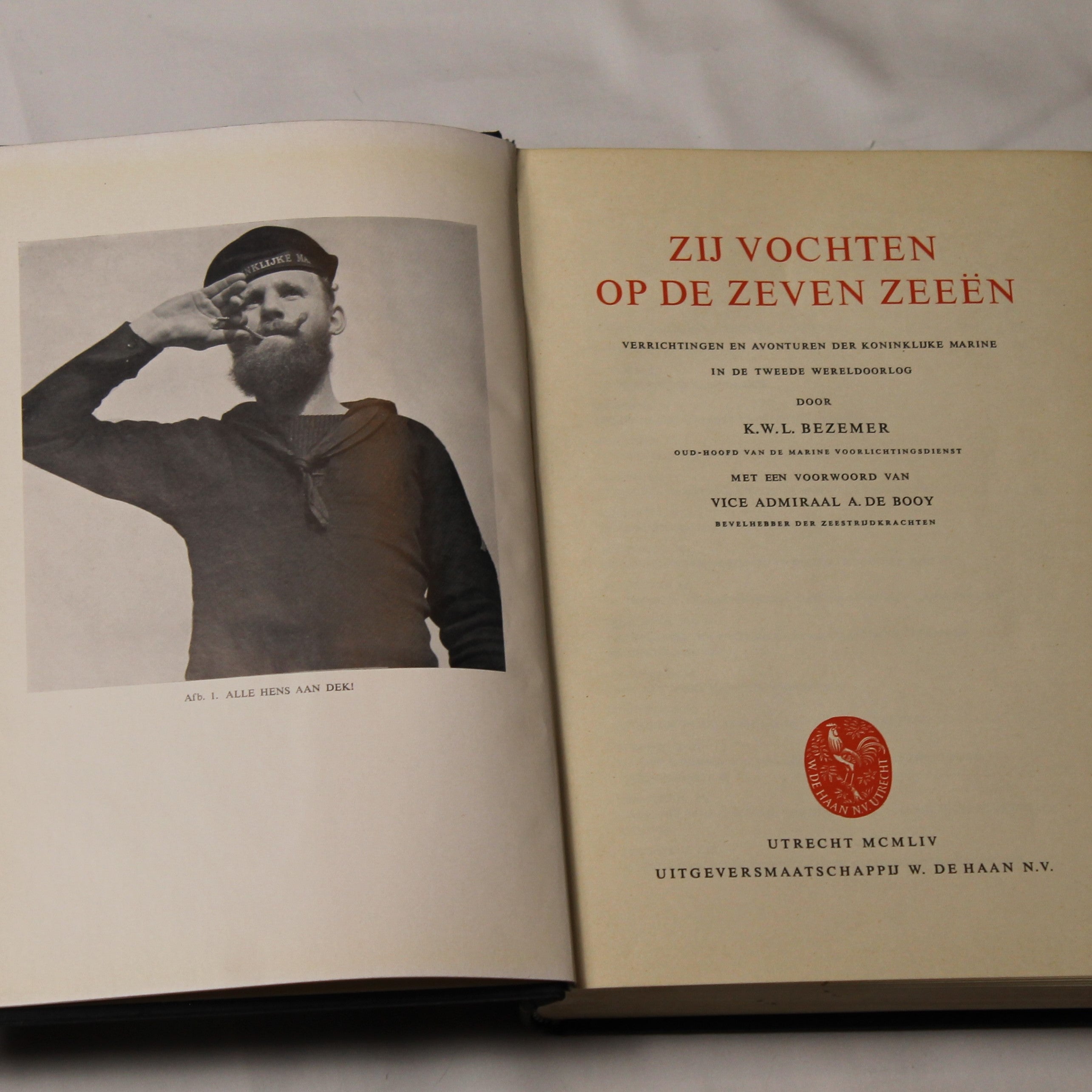 WWII Naval Book 1944 – They Fought on the Seven Seas – K.W.L. Bezemer – Original edition