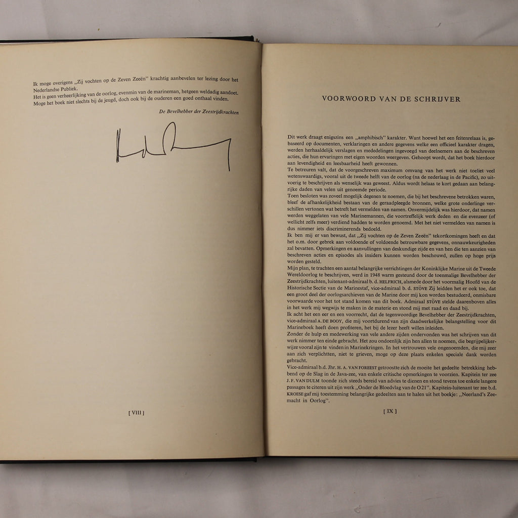 WWII Naval Book 1944 – They Fought on the Seven Seas – K.W.L. Bezemer – Original edition