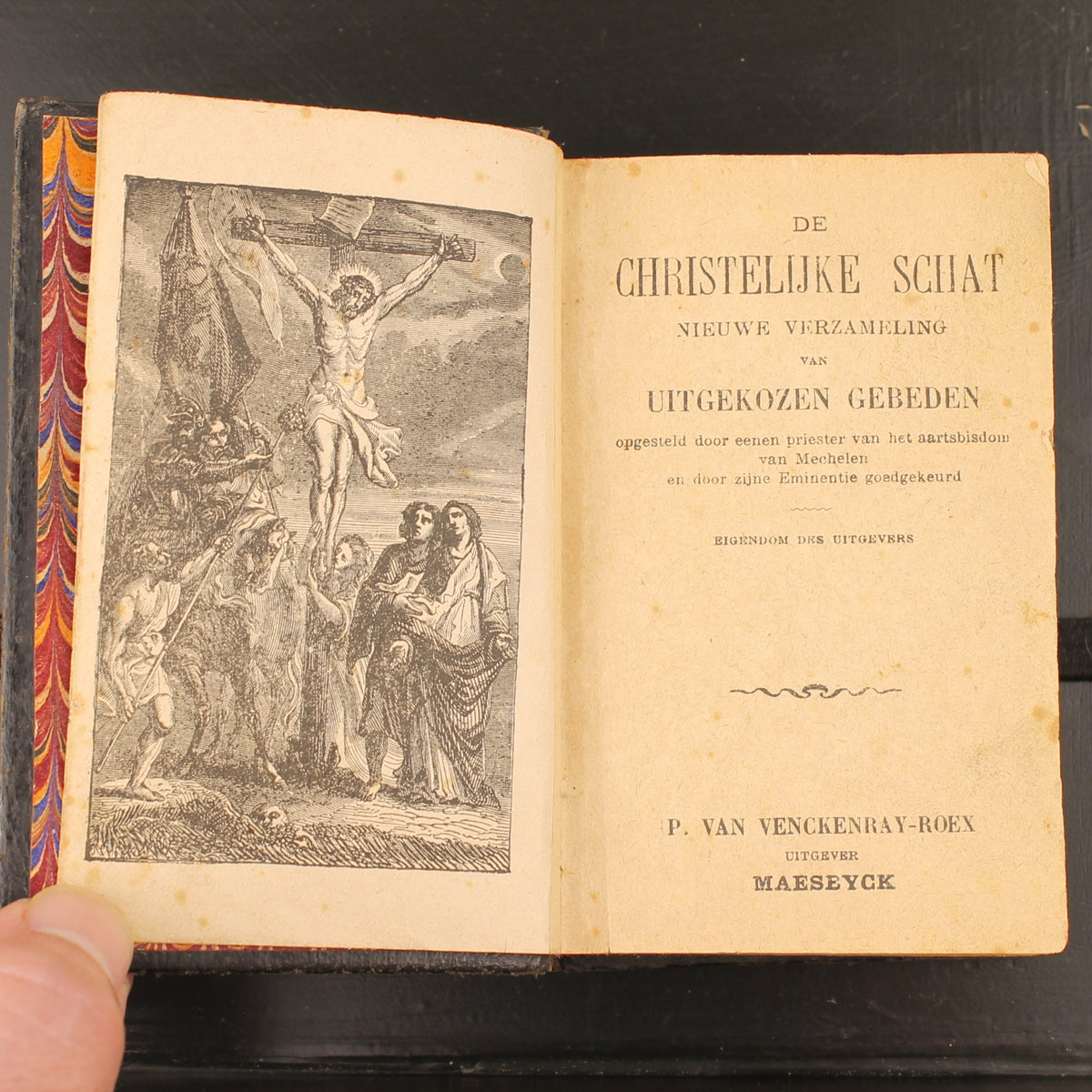 El Tesoro Cristiano - Libro de oraciones antiguo - Maeseyck ca. 1893