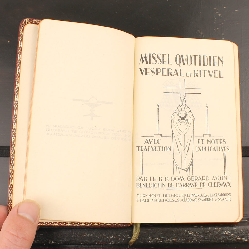Daily Vespers and Ritual Missal - Dom Gérard - Brepols 1951 - Vintage French-Latin Missal