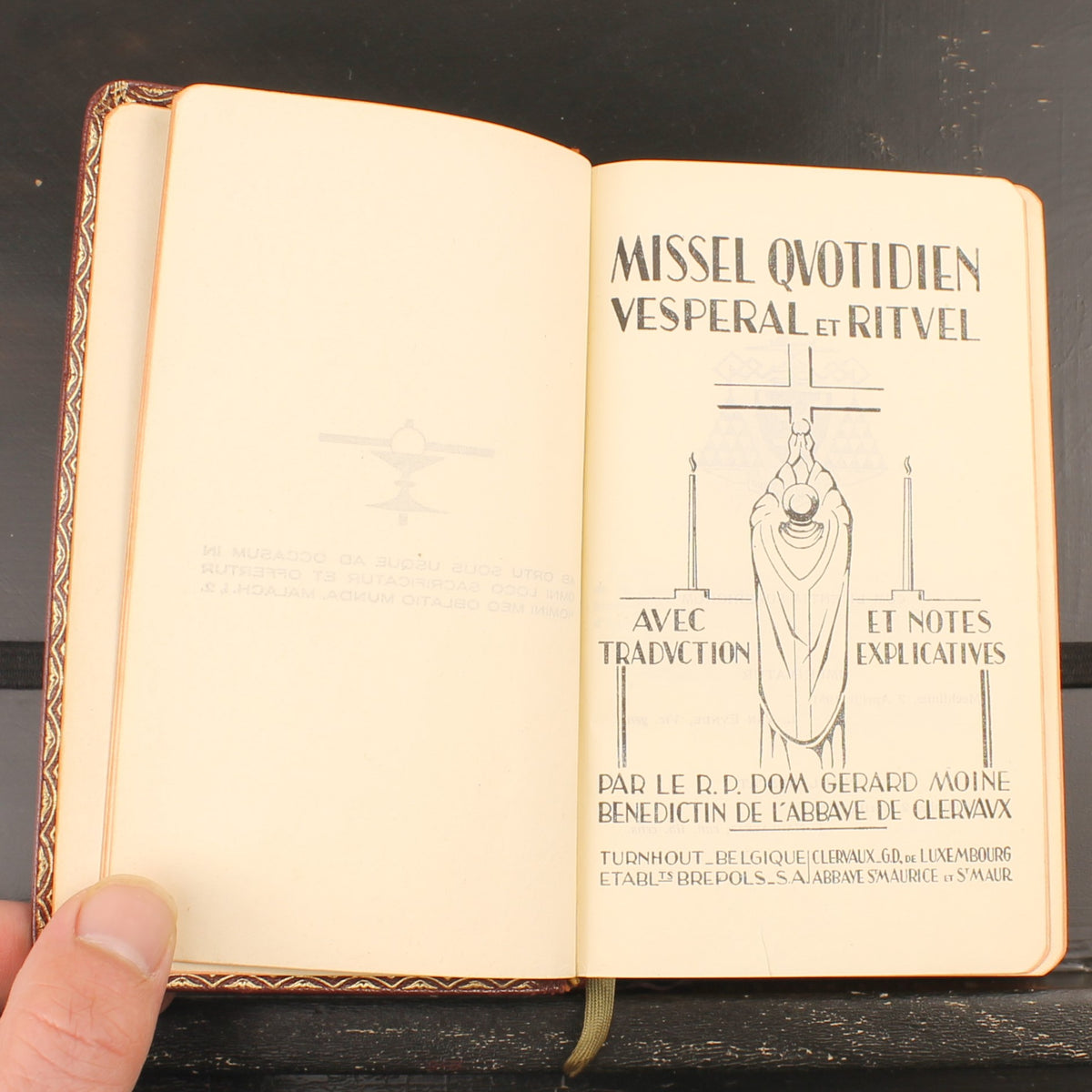 Daily Vespers and Ritual Missal - Dom Gérard - Brepols 1951 - Vintage French-Latin Missal
