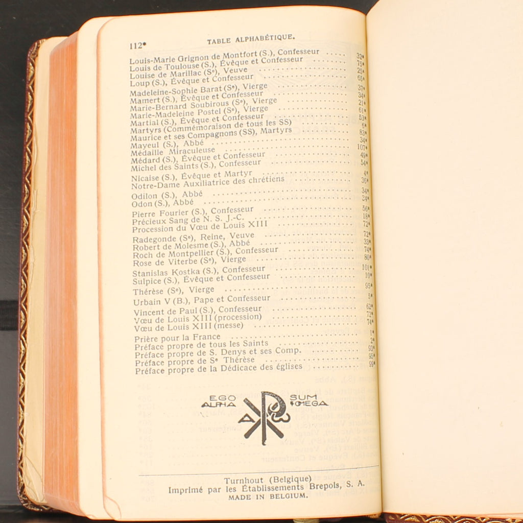 Daily Vespers and Ritual Missal - Dom Gérard - Brepols 1951 - Vintage French-Latin Missal